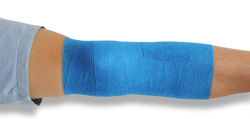 Pintomed Self-Adhesive Bandage, Stretched - 10 X Blue Bandages Rolls - 5Cm X 4.5M Cohesive Bandage Bandage; Fixation Bandage Self-Adhesive, Health Plaster, Sports Tape; Piece For Wrist, Leg, Arm, - NewNest Australia