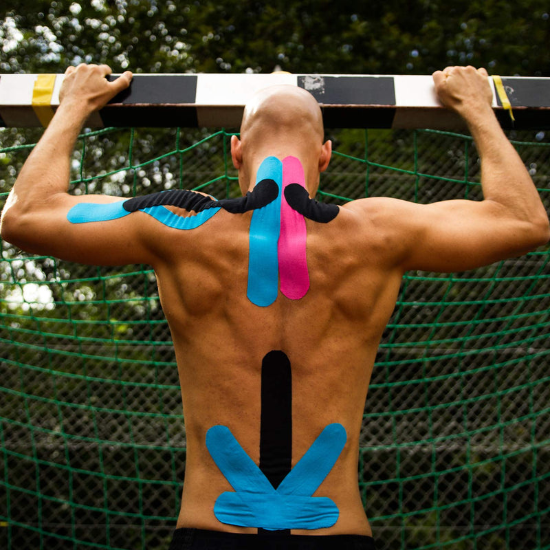 Talasi Kinesiology Tape Set - 6 rolls mix of 5cm x 5m each - including tape guide with information and instructions for taping with Kinesio tapes - NewNest Australia