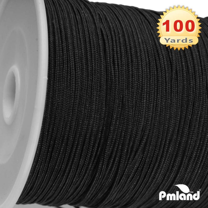 PMLAND 1 X Roll of 100 Yards Lift Shade Cord 0.9 mm - Black 0.9 Millimeters - NewNest Australia