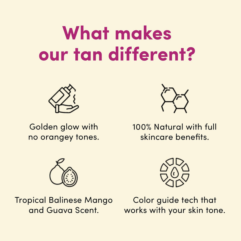 Coco & Eve Sunny Honey Bali Bronzing Foam. Natural Sunless Self Tanner Mousse. Anti Cellulite, Anti Ageing, Organic Sunless Self Tanning Lotion (Medium) Medium - NewNest Australia