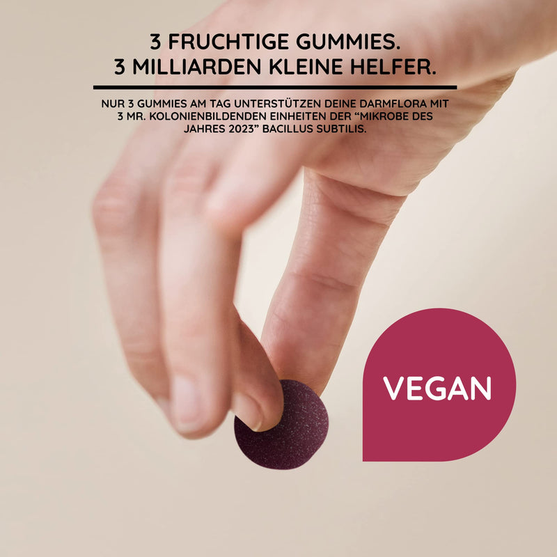 Nature Love Bacillus Subtilis Gummies - Pack Of 100 - Microbe Of The Year 2023 - Made From Natural Fruit Juice Concentrates - 96.5% Fruit Content - 3 Billion Cfu Per Daily Dose - Vegan, Laboratory Tested - NewNest Australia