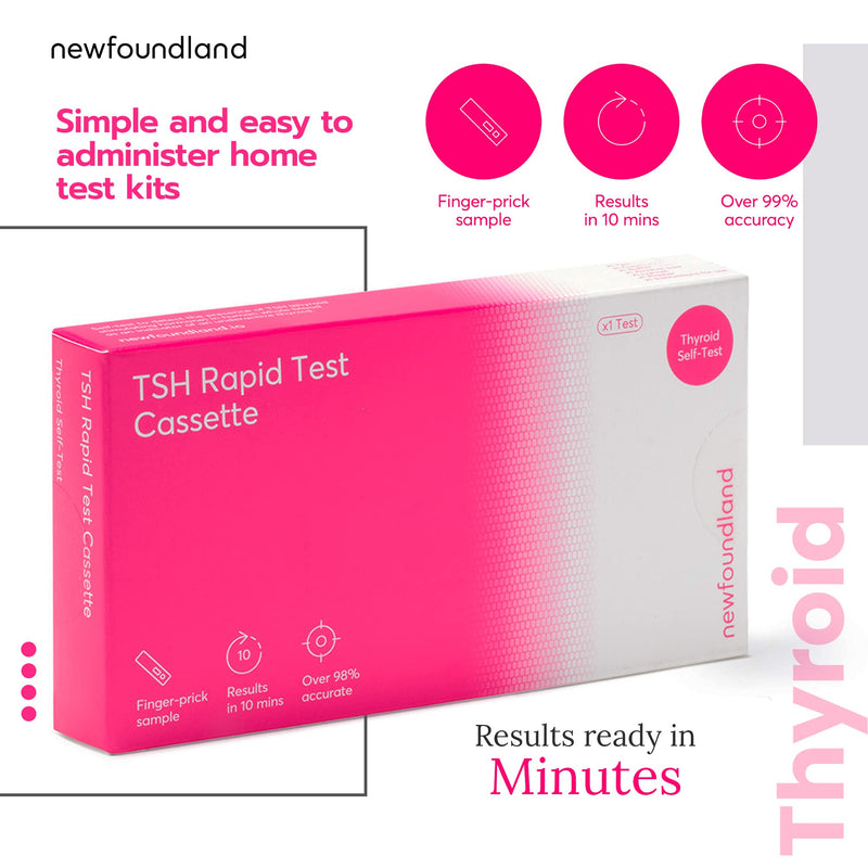 Thyroid Test Home Kit - Underactive Thyroid Testing - Measures Thyroid-Stimulating Hormone (TSH) for Thyroid Function - 98.2% Accuracy - 20 Minutes Results - CE & MHRA Certified - 1PC Self-Test Kit - NewNest Australia