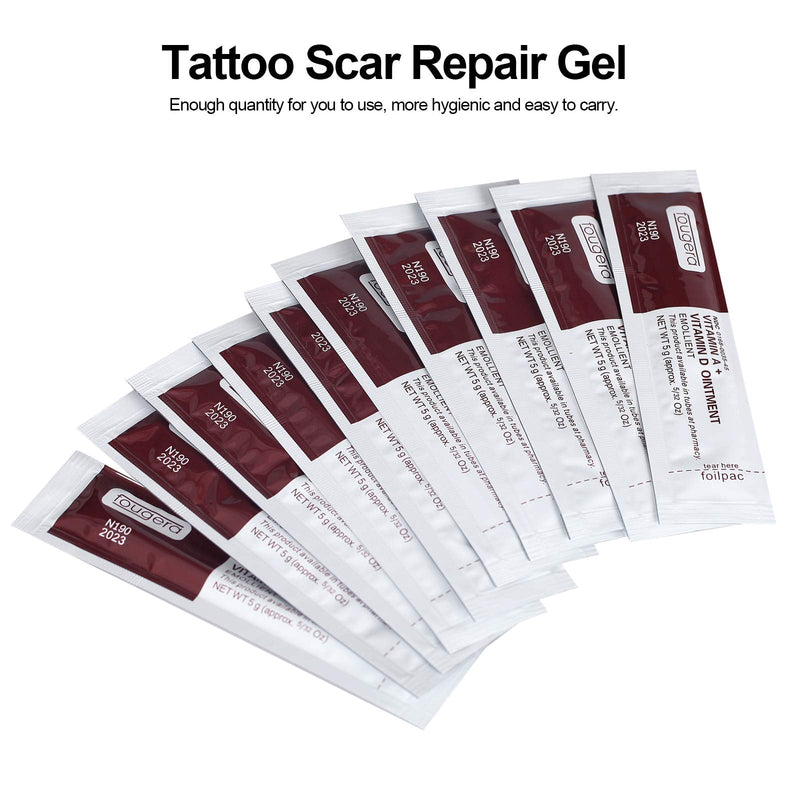 Tattoo Scar Repair Gel, 50Pcs Microblading Aftercare Ointment Vitamin A&D Anti-Inflammatory Anti Scar Tattoo Aftercare Cream for Makeup Microblading and Tattoo Healing Art Tattoo Supplies 50 Count (Pack of 1) - NewNest Australia