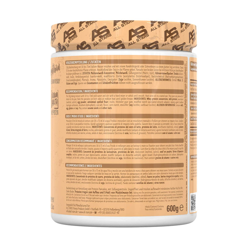All Stars Pancake Protein Mix 600 G Tin, Whey Protein Powder For Baking Pancakes, Protein Powder Low Fat & Low Sugar, Pancakes With 25 G Protein Per Serving, Fitness Baking Mix - NewNest Australia