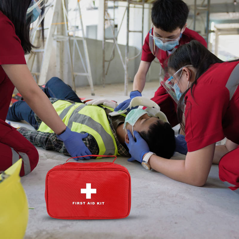 Aoutacc First Aid Bag Empty Waterproof Durable First Aid Kit Empty With Zipper Storage Medicine Emergency Bag For Home Office Kitchen Outdoor Red, Red, Fashionable - NewNest Australia