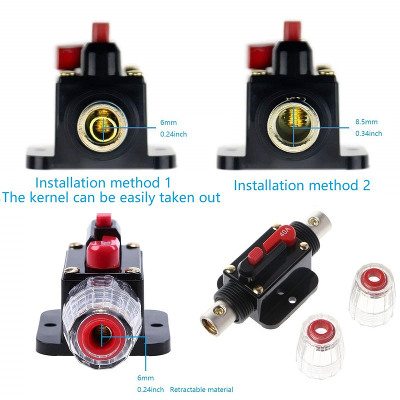 STETION Car Audio 100 Amp Resettable Fuse Circuit Breaker Car Protect for Audio System Fuse 12-24V DC for Car Audio Amps Overload Protection Fuse (100A) 100A - NewNest Australia