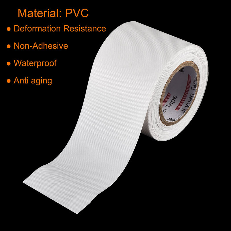 MECCANIXITY Pipe Wrap Tapes Non-Adhesive 5cmx12m Protective Waterproof Tube Protector for Air Conditioner HVAC Pipes, PVC White Pack of 3 - NewNest Australia