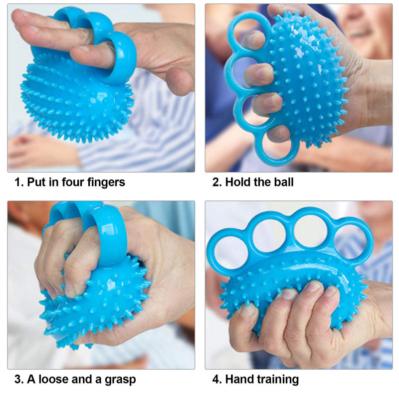 Fingerball Trainer, Massage Therapy Exercise Balls, Finger Devices Training Equipment Ball Splint Hand Hemiplegia Rehabilitation Training Hand Adjustable Finger Wrist Orthotics Training Device (#2) - NewNest Australia