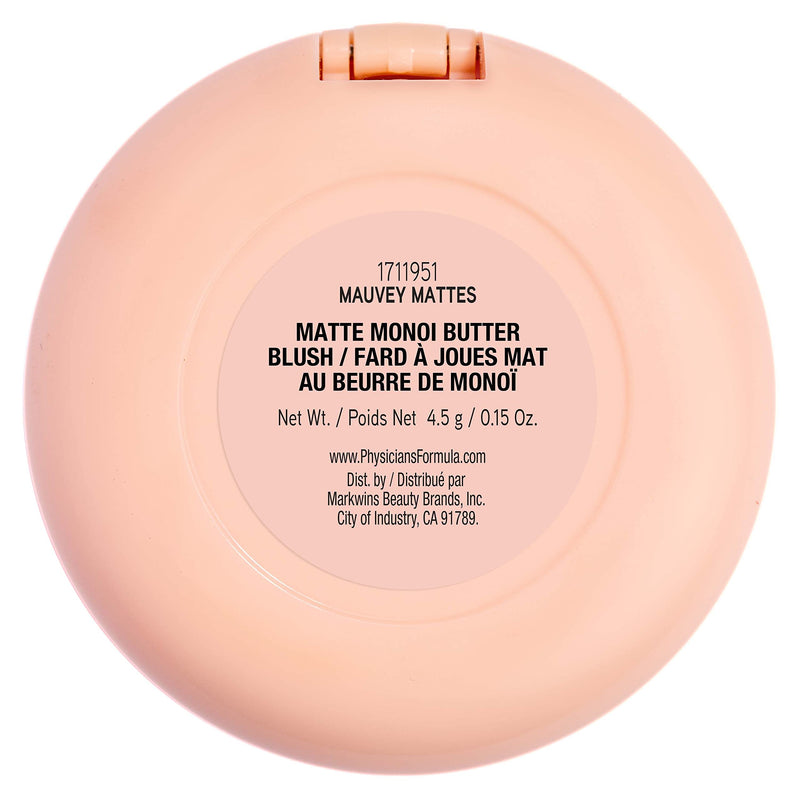 Physicians Formula, Matte Monoi Butter Blush, Matte Cream Blusher for a Natural Look, Pink Blusher with Murumuru Butter, Cupuacu Butter, Tucuma Butter, and Tahitian Monoi Butter, Mauvy Mattes - NewNest Australia