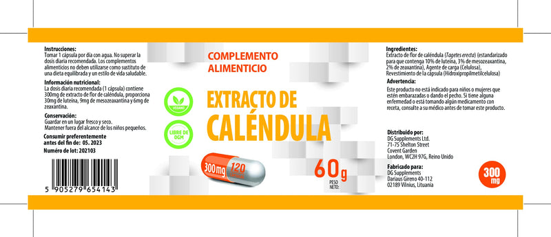Lutein 30mg Meso-zeaxanthin 9mg Zeaxanthin 6mg from marigold extract 120 vegan capsules 300mg, laboratory tested, high dose, non-GMO - NewNest Australia