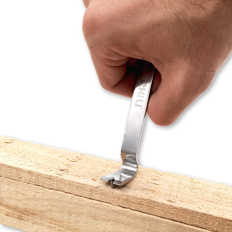 CHILI Tools 7/8" Wide Mini Pry Bar With Flat End, 5 In 1 Paint Scraper With Wooden Handle Hammer End - NewNest Australia