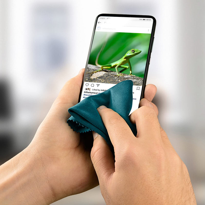 Glasses cleaning cloths in XXL format - pack of 4 microfibre cloths (30cm x 40cm) 30 x 40 cm petrol (pack of 4) - NewNest Australia
