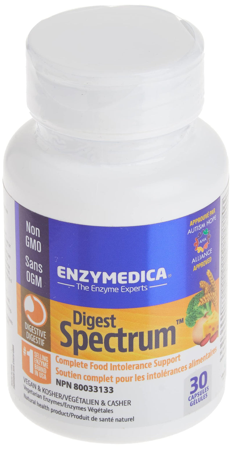 Enzymedica, Digest Spectrum, Food Intolerance Support, 30 Capsules 30 Count (Pack of 1) Standard Packaging - NewNest Australia