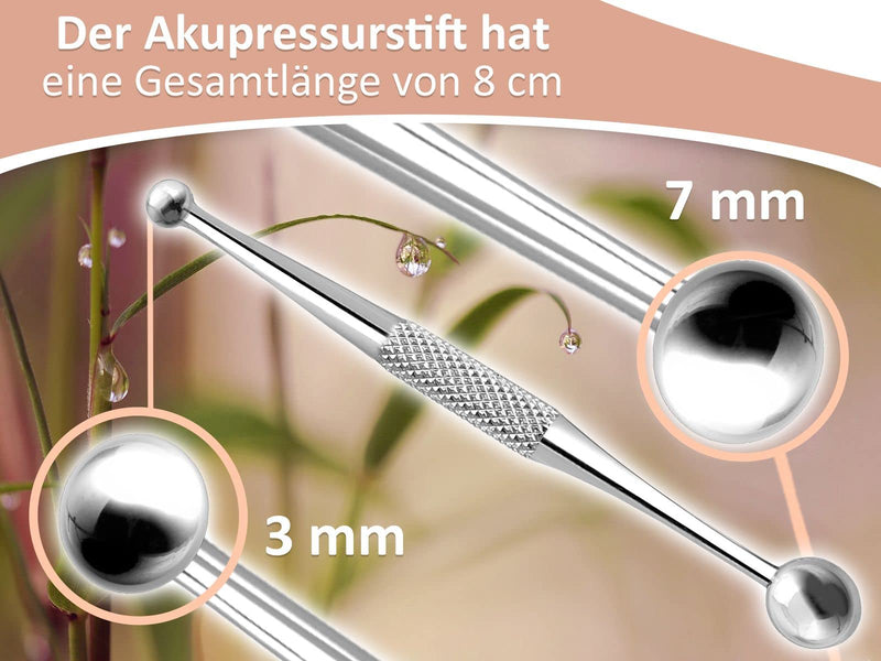 Instrumentsnrw Acupuncture Pen Acupressure Pen Point Finder Meridian Pen Stainless Steel Ball Diameter 3/7 Mm Acupressure Pen Acupuncture Bar (Stainless Steel Mini) - NewNest Australia