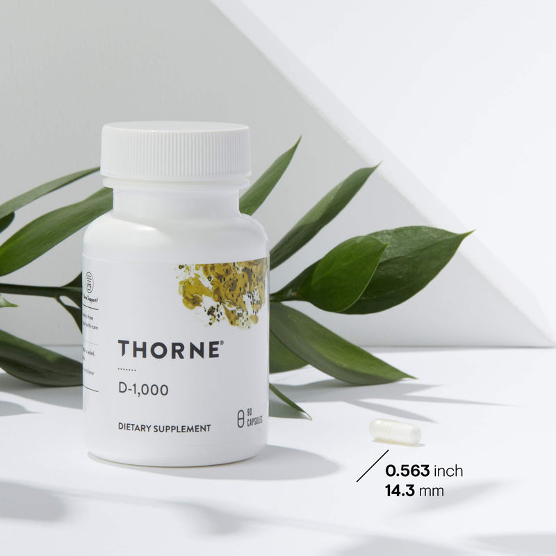Thorne Research - Vitamin D-1000 - Vitamin D3 Supplement (1,000 IU) for Healthy Bones and Muscles - 90 Capsules - NewNest Australia