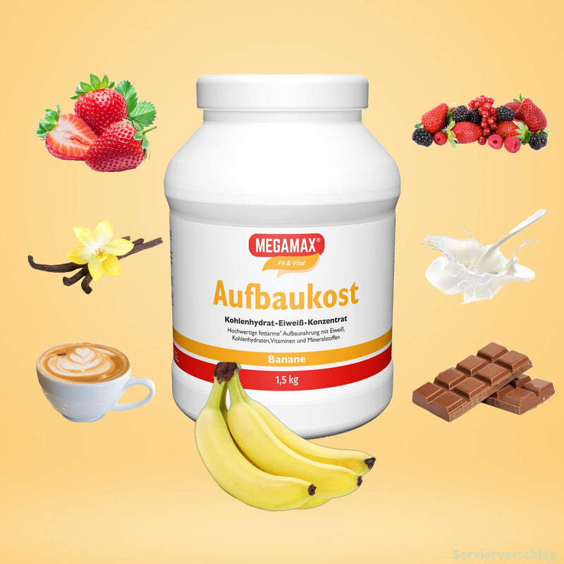 Megamax Building Food Banana 1.5 Kg Ideal For Strengthening And Underweight. Protein Powder For Preparing A Low-Fat Carbohydrate Protein Drink For Muscle Mass And Muscle Building Weight Gain - NewNest Australia