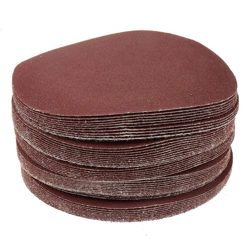 Sydien 50Pcs Red 5 Inch Sanding Discs 120Grit Dustless Hook and Loop Sandpaper for Random Orbital Sander - NewNest Australia