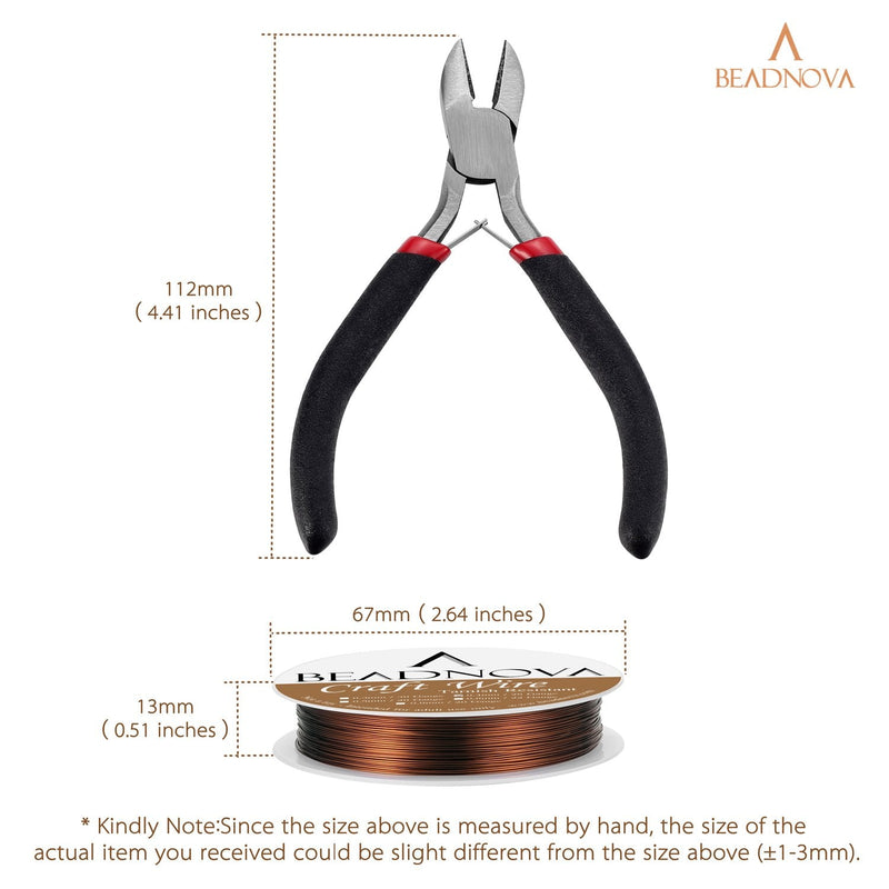 BEADNOVA Craft Wire Jewelry Beading Wire Tarnish Resistant Copper Wire for Jewelry Making with Cutting Pliers (5pcs, 26 Gauge) - NewNest Australia