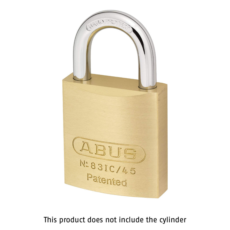 ABUS 83IC/45 Small Format Interchangeable Core Padlock - Core/Cylinder Not Included - NewNest Australia