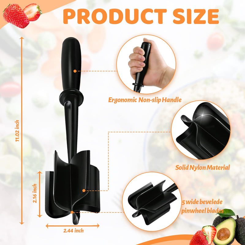 Meat Chopper, Hamburger Chopper, Potato Masher-Professional Multifunctional Heat Resistant Nylon Ground Beef Smasher Kitchen Tools And Gadgets, Safe For Non-Stick Cookware - NewNest Australia