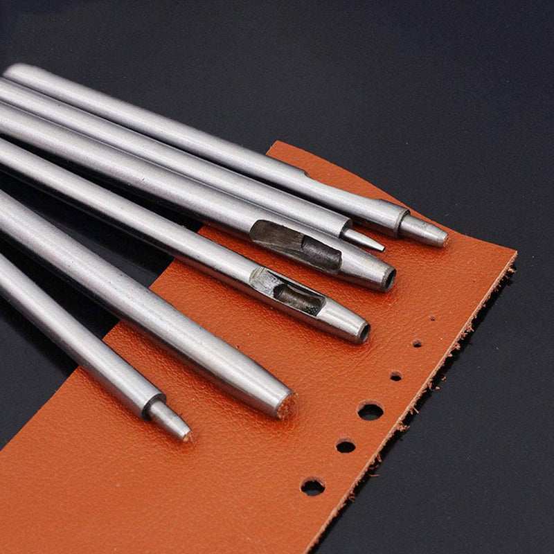 10Pcs Leather Hole Punch Cutter 0.5mm-5mm Leather Working Tools for Leather Watch Bands Belts Canvas Paper Plastics Round Hollow Hole Punch Cutter Tool - NewNest Australia