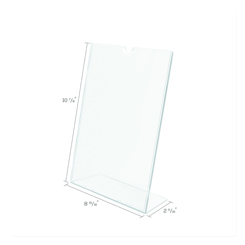 deflect-o Superior Image L-Frame Base Slanted Desktop Sign Holder, Plastic, 8.5 x 11 Inches (590101) - NewNest Australia