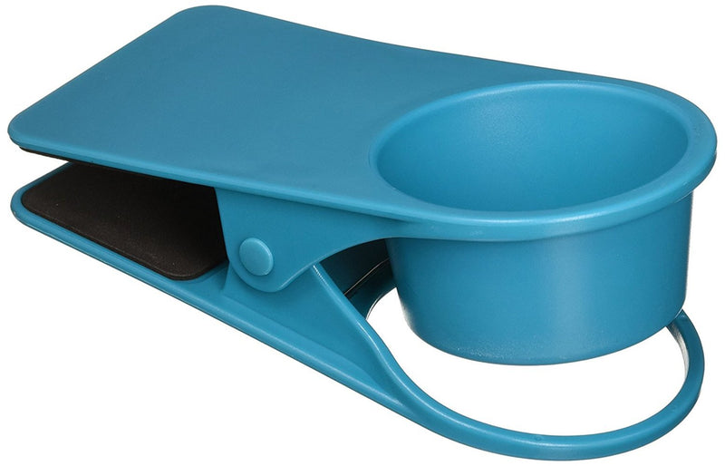 Enbar Drink Cup Holder Clip - Home Office Table Desk Side Huge Clip Water Drink Beverage Soda Coffee Mug Holder Cup Saucer Clip Design (Blue) Blue - NewNest Australia