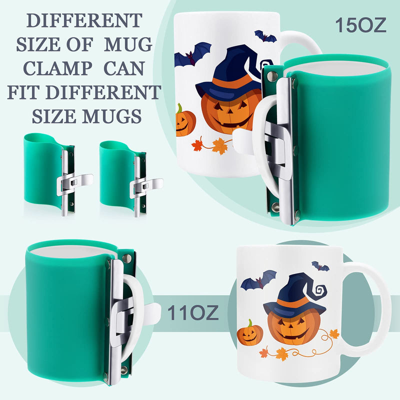 15 oz and 11 oz Silicone Mug Clamp, 3D Sublimation Silicone Mug Wrap Cup Clamp Fixture for Mugs Printing 11 OZ, 15 OZ - NewNest Australia