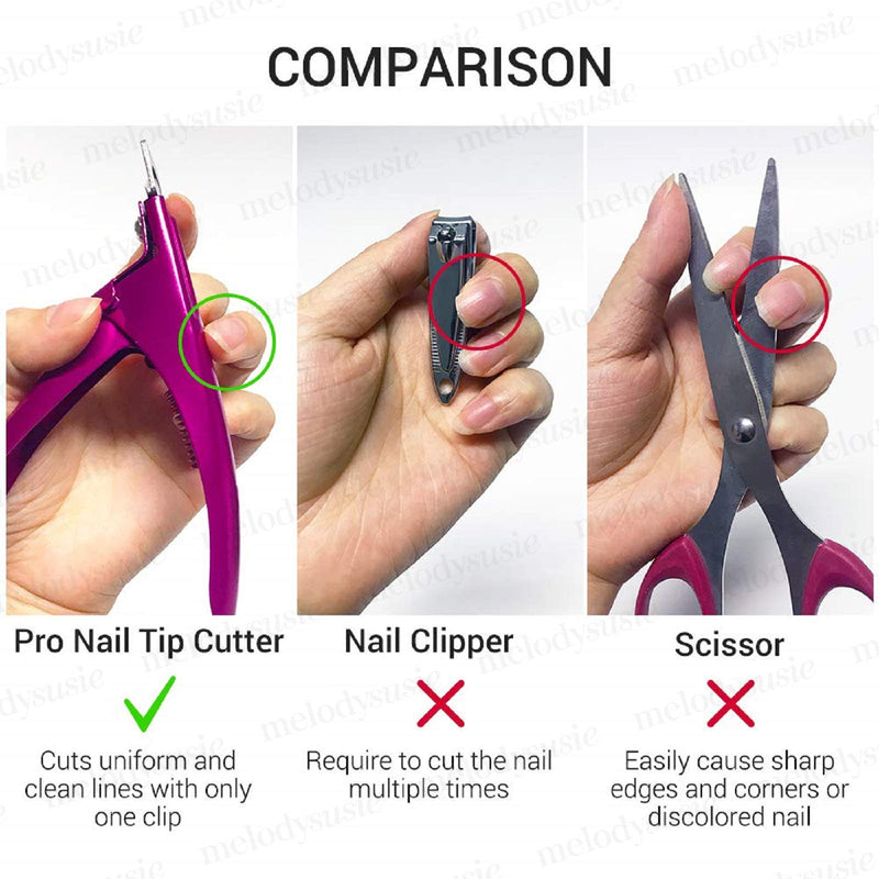 MELODYSUSIE Nail Clippers Tip Cutters for Acrylic False Fake Gel Artificial Nails Rustproof Sharp Professional Manicure Pedicure Trimmer Nail Care Tools, Plum S (Pack of 1) A-plum - NewNest Australia