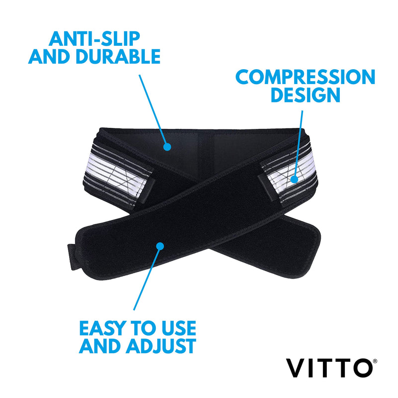 VITTO Sciatica Pain Relief Belt - Anti-slip, Adjustable Lower Back Brace for Nerve Pain Relief, Sacroiliac Joints, Hip Pain Relief - Lower Back Support for Men & Lower Back Support for Women - NewNest Australia