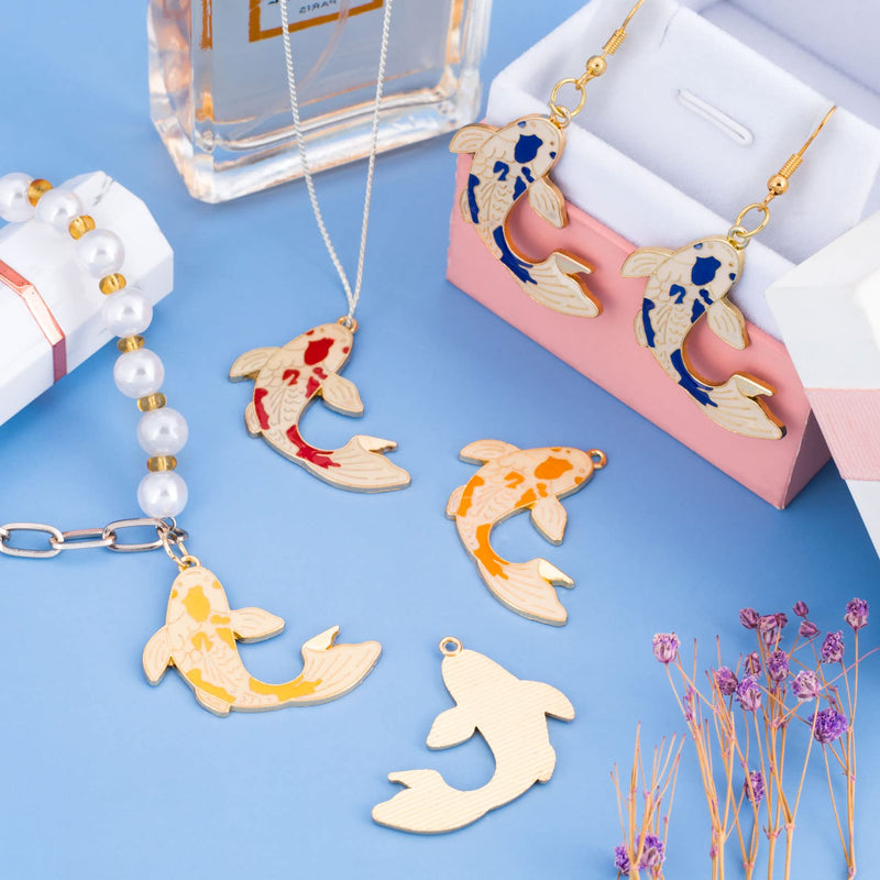 PAGOW 8 Pcs Peace Alloy Fish Charms 4 Colors Enamel Fishes Charms - Lovely Charm Pendants for Crafts, Jewelry Making Earrings Bracelets Necklace DIY Making Supplies - Cute Accessories - NewNest Australia