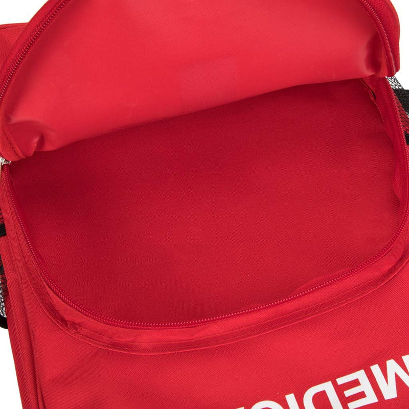 Jipemtra Red Emergency Bag First Aid Backpack Empty Medical First Aid Bag Treatment First Responder Trauma Bags for Preschool Child Care Center Field Trips Camping Daycare (Red) - NewNest Australia