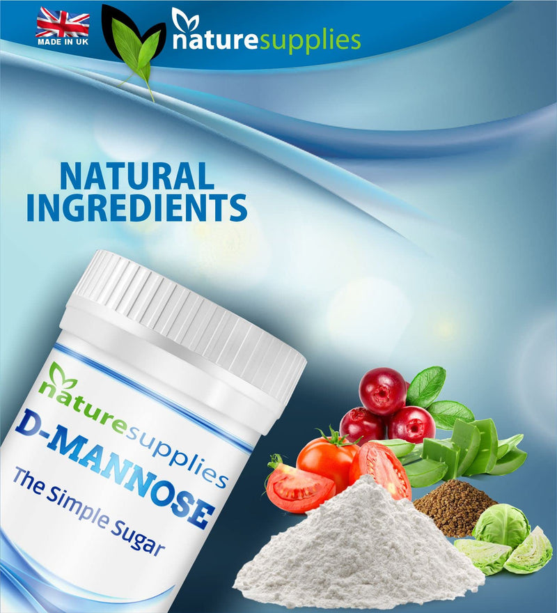 D-mannose Powder 50g - GMO FREE - Vegan Friendly - Highly Concentrated Mannose Pure Ingredients, No Chemicals In Our Supplements - Naturesupplies - NewNest Australia