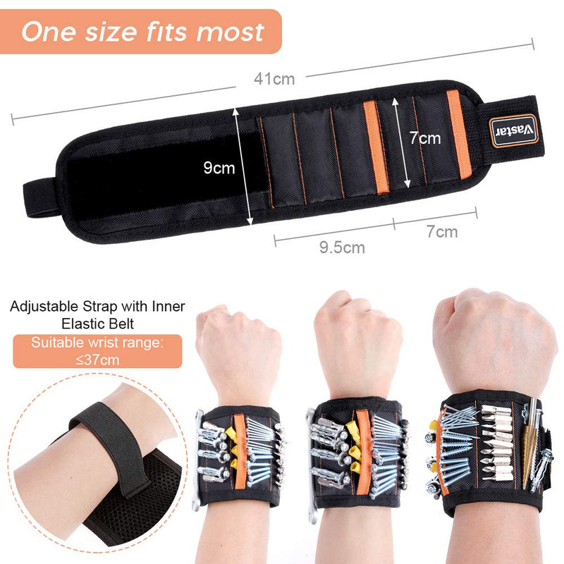 Vastar Magnetic Wristband - 15 Powerful Magnets for Holding Tools Screws, Nails, Bolts, Scissors, Drilling Bits and More, Unique Gifts for DIY Yellow - NewNest Australia