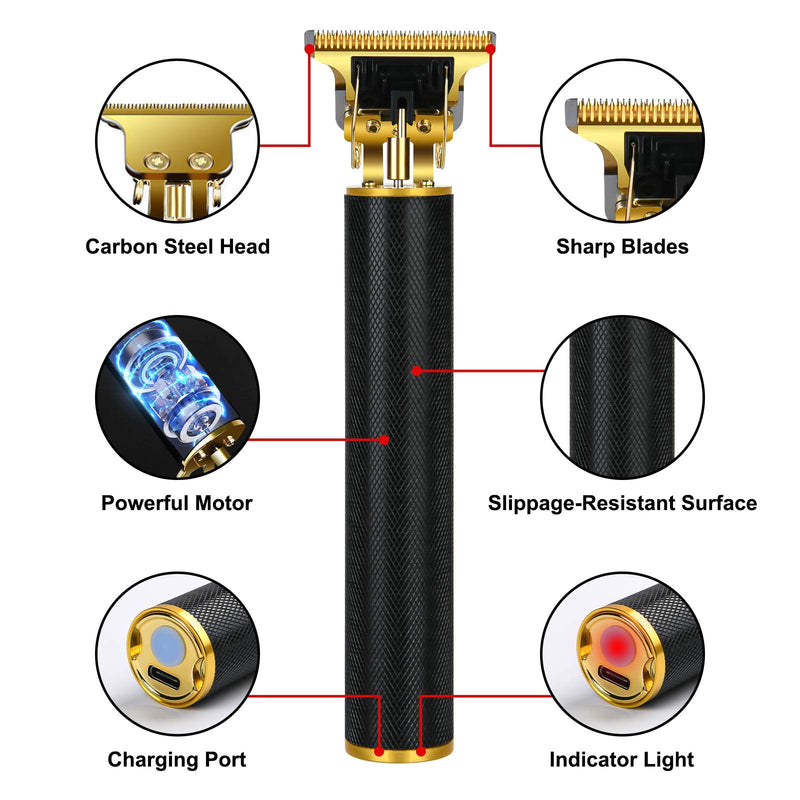 URAQT Hair Clippers for Men, Cordless Clippers Electric Hair Trimmer Beard Trimmer Set, Waterproof Detail Beard Shaver, T-Blade Trimmer Grooming Cutting Kit with 4 Guide Combs and 2 Hair Combs - NewNest Australia