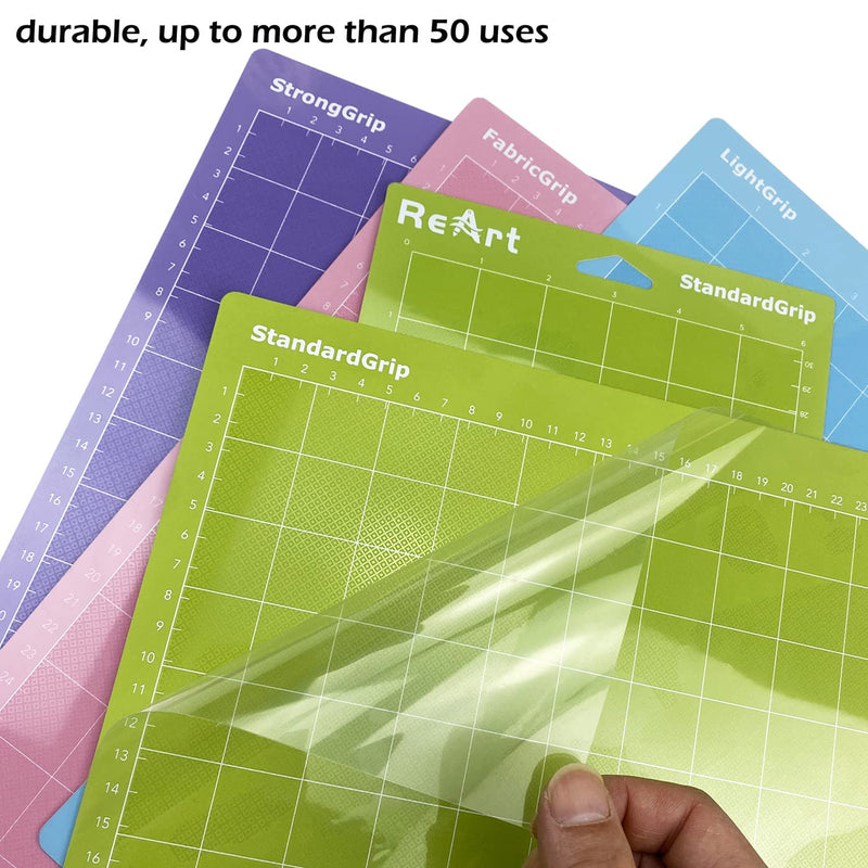 ReArt Standard Grip Adhesive Cutting Mat 6 x 12 Inch For Cricut - 3 Pack - NewNest Australia