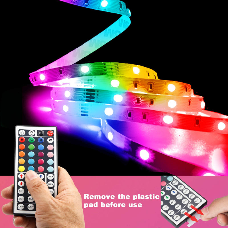 PHOPOLLO Led Strip Lights, 30ft 5050 Flexible Led Lights with 44 Keys Remote Controller and 12V Power Supply for Bedroom - NewNest Australia