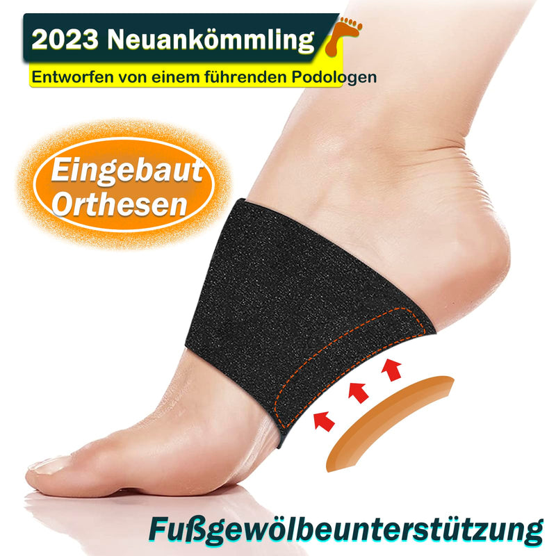 MIAYOHO Plantar Fasciitis Arch Pain Brace Patented Adjustable Compression Inserts Orthopedic Inserts for Flat Feet Arches High Arch (35-41 EU (23-26cm), Black) 35-41 EU (23-26cm) - NewNest Australia