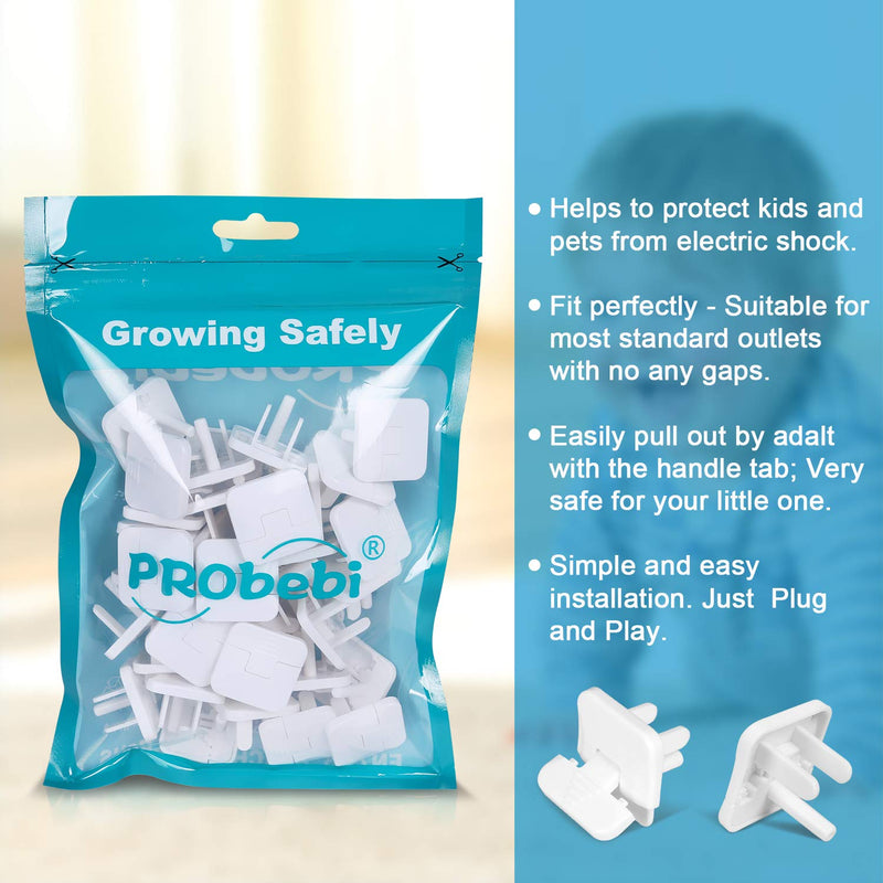 38 Pack Baby proofing Outlet Plugs, PRObebi No Easy to Remove by Children Keep Prevent Baby from Accidental Shock Hazard A-White - NewNest Australia