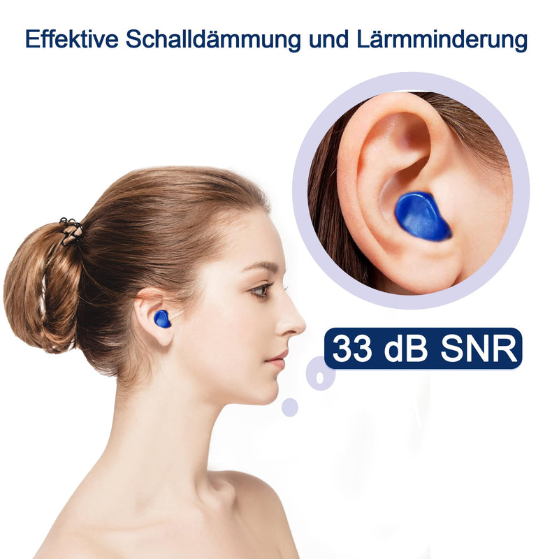 Earplugs for sleeping, reusable silicone earplugs, earplugs for the night, hearing protection, earplugs for children, swimming, airplanes, soft earplugs against snoring (8 pairs) - NewNest Australia