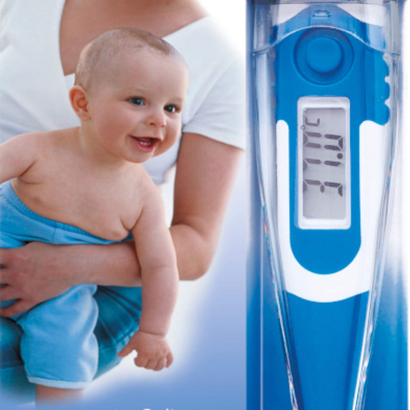 Geratherm Fever Thermometer Baby Flex / Digital Fever Thermometer With Flexible Tip / Thermometer Baby And Children Fever Thermometer / Digital Thermometer - Blue - NewNest Australia