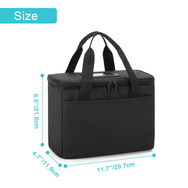 Trunab Insulated Small Medical Bag With Adjustable Dividers, Water Resistant Cooler Bag For Storage Of Travel Medicine For Home, Travel, Camping, Black - Patented Design - NewNest Australia