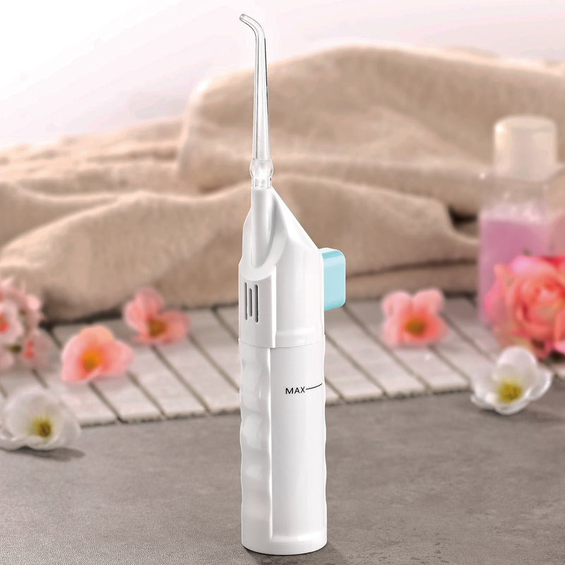 newgen medicals dental irrigator: oral irrigator with hand pump, 2.1 bar water pressure (manual oral irrigator, mouth rinse, electric toothbrush) - NewNest Australia