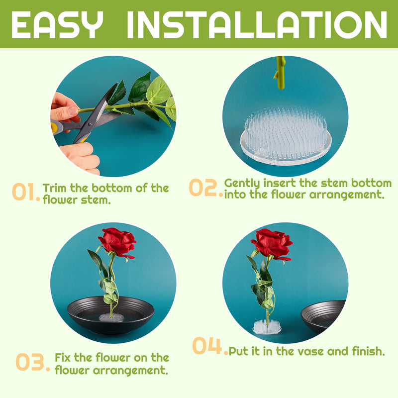 4 Pieces Plastic Flower Holder Pin Holder Clear Flower Arranger Japanese Decorations Flower Fixed Tools Floral Arrangement for Flower Arrangement, Plant Fixation, Plant Decoration 4 - NewNest Australia