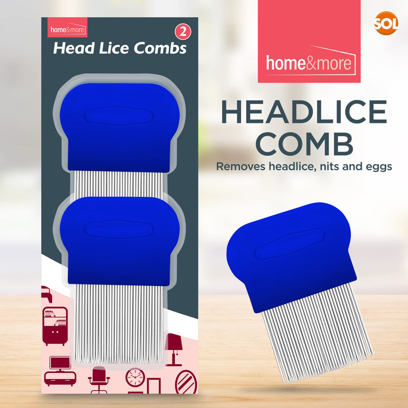 2pk Metal Nit Comb for Headlice Treatment Kids & Adults | Head Lice Combs for Kids, Nit Combs for Adults Lice Comb, Nit Combs Kids, Nit Combs for Long Thick Hair, Knit Comb, Headlice Comb - NewNest Australia