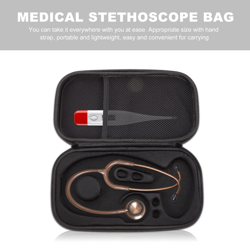 Hemoton Hard Stethoscope Case Stethoscope Case Large Stethoscope Carrying Case with ID Slot Includes Mesh Pocket for Nurse Accessories (Black) Stethoscopes Case Black S - NewNest Australia