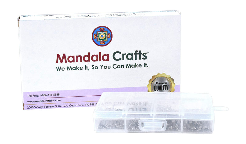 Mandala Crafts Open Eye Pins for Jewelry Making – Stainless Steel Head Pins for Making Jewelry - Bead Eye Pins for Earring Making Necklace Bracelet Clay Charms 30mm 40mm 50mm 600 PCs - NewNest Australia