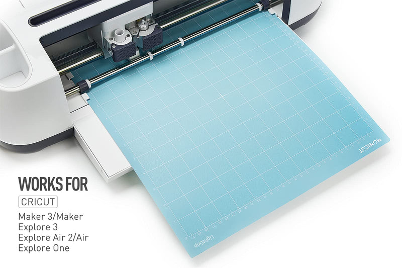 Monicut 12x12 Lightgrip Cutting Mat for Cricut Maker 3/Maker/Explore 3/Air 2/Air/One, 3 Pcs Non-Slip Flexible Blue Cutting Mats for Crafts, Quilting, Sewing and all Arts A-Lightgrip 12x12 Inch, 3 Pack - NewNest Australia