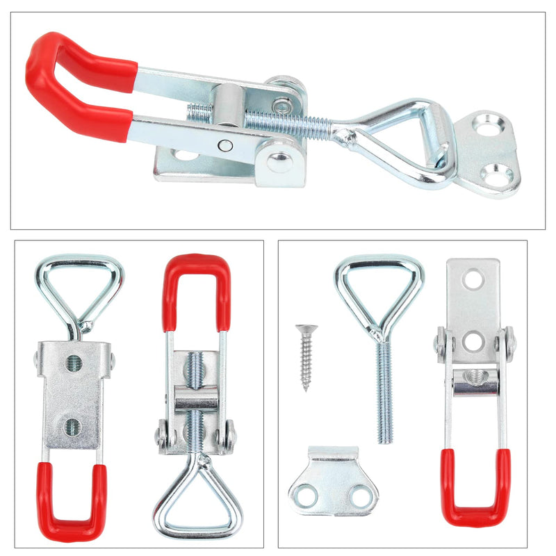 Favordrory 6 Pack Toggle Latch Clamp, Pull Latch, Adjustable Toggle Clamp Latch, Heavy Duty Toggle Latch, 150Kg 330Lbs Holding Capacity (25 Pieces Screws) - NewNest Australia