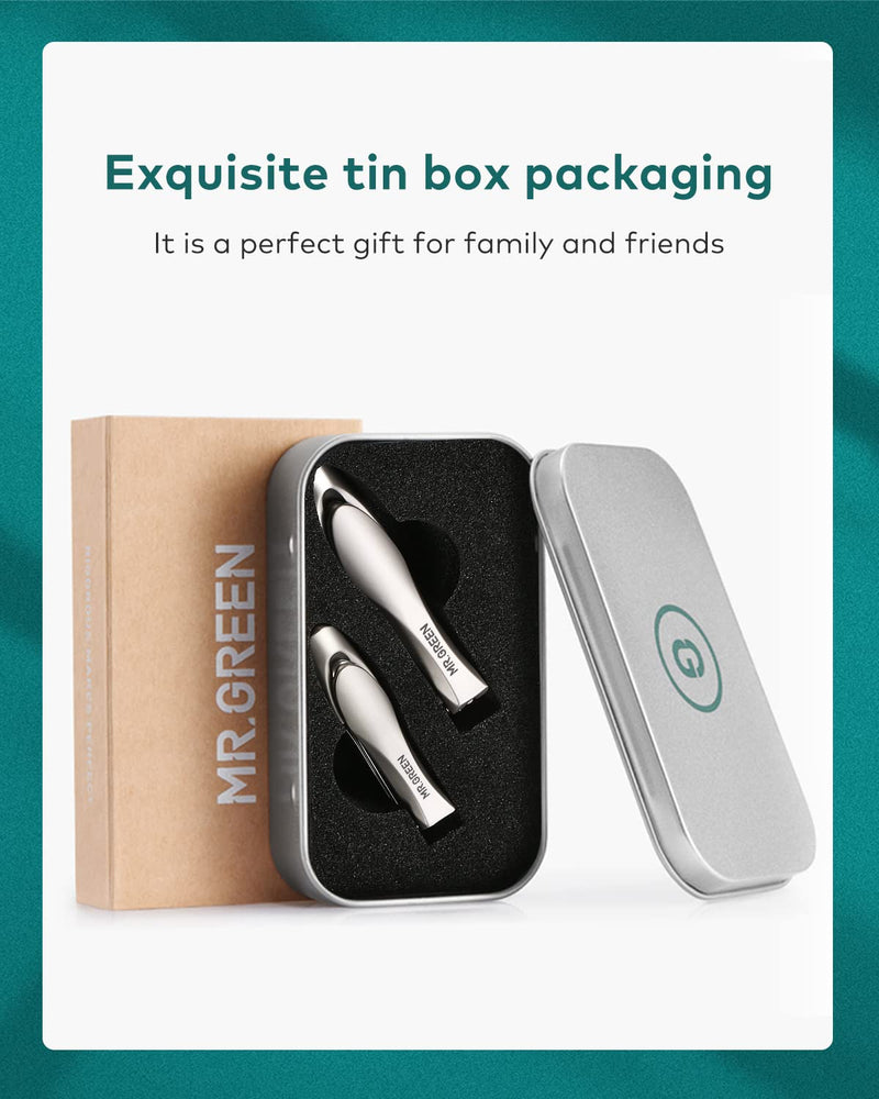 Nail Clippers Set for Thick Nails, Professional Nail Cutter with Catcher, Medical Grade Stainless Steel, Sharp and Durable Nail Clipper Kit for Men and Women, Bionics Design Small and Big - NewNest Australia